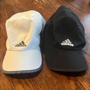 Two adidas golf hats